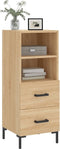 vidaXL - Dressoir - 34,5x34x90 - cm - bewerkt - hout - sonoma - eiken