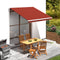 vidaXL - Luifeldoek - 300x250 - cm - canvas - oranje - en - bruin