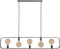 Hanglamp 5L strip - Oud zilver