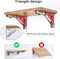 opvouwbare plank beugel 16inch / 40cm, Set van 2,duurzaam roestvrij staal muur gemonteerd DIY driehoek beugel, L-hoek inklapbare beugels voor boekenplank tafel ect, Max. 80kg/176lb