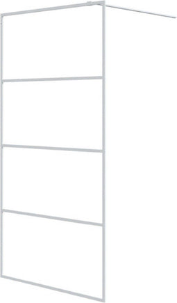 vidaXL - Inloopdouchewand - 100x195 - cm - transparant - ESG-glas - wit