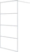 vidaXL - Inloopdouchewand - 100x195 - cm - transparant - ESG-glas - wit