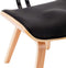 vidaXL - Eetkamerstoelen - 2 - st - gebogen - hout - en - kunstleer