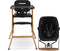 Deryan Curve Luxe Kinderstoel - Meegroei Kinderstoel - Wipstoel & Inlegkussen - Houtlook