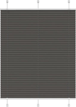 vidaXL - Plissé - rolgordijn - 110x150cm - stofbreedte - 109,4cm - polyester - zwart