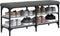 vidaXL - Schoenenbank - 102x32x47 - cm - bewerkt - hout - grijs - sonoma - eikenkleur