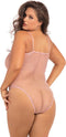 Transparante Body Undone Plus Size - Roze