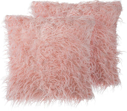 DAISY - Sierkussen set van 2 - Roze - 45 x 45 cm - Polyester