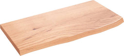 vidaXL - Wastafelblad - 60x30x2 - behandeld - massief - hout - lichtbruin