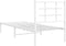 vidaXL - Bedframe - met - hoofdbord - zonder - matras - metaal - wit - 75x190 - cm