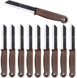 Solingen Kartelmes - Tomatenmes RVS 18,5 cm met Blade Cover - Bruin (10 stuks)