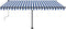 vidaXL - Luifel - vrijstaand - handmatig - uittrekbaar - 400x300 - cm - blauw - en - wit