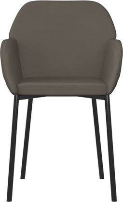 vidaXL - Eetkamerstoelen - 2 - st - fluweel - donkergrijs