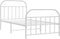 vidaXL - Bedframe - met - hoofd- - en - voeteneinde - metaal - wit - 107x203 - cm