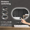 Mirlux Badkamerspiegel - Wandspiegel Ovaal - LED Verlichting Verwarming Anti Condens 90x60CM