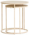 Light & Living Sadar - Bijzettafel set - Ø52x46cm + Ø50x40cm - Bruin (2 stuks)