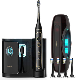 Bintoi® iSonic UV D600 - Elektrische Tandenborstel - UV-Sterilisator - Zwart/Goud