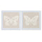 Schilderij Home ESPRIT Wit Beige Vlinder Shabby Chic 40 x 2,2 x 40 cm (2 Stuks)