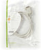 Seriële Kabel - D-SUB 9-Pins Male - D-SUB 9-Pins Male - Vernikkeld - 2.00 m - Rond - PVC - Ivoor - Polybag