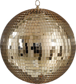 House of Seasons Kerst Discobal - Ø30 cm - Champagnekleurig Spiegelglas