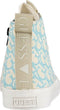 GUESS Ederla Hi - Hoge sneakers - Wit canvas met blauwe opdruk - Blauw - Maat 40