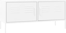 vidaXL - Tv-meubel - 105x35x50 - cm - staal - wit