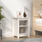 vidaXL - Nachtkastje - 40x35x55 - cm - massief - grenenhout - wit