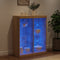 vidaXL - Dressoir - met - LED-verlichting - 81x37x100 - cm - sonoma - eikenkleurig