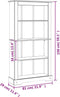 vidaXL - Boekenkast - grenenhout - met - 4 - planken - Corona-stijl - 80x29x150 - cm