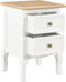 vidaXL Nachtkastje - 2 lades - MDF - wit - 35x30x49 cm (2 stuks)