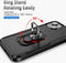 Lunso - Geschikt voor iPhone 15+ / 15 Plus - Armor backcover hoes met ringhouder - Zwart