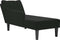 vidaXL - Chaise - longue - met - rechterarmleuning - fluweel - zwart