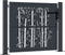 vidaXL - Poort - met - bamboe-ontwerp - 105x105 - cm - staal - antracietkleurig
