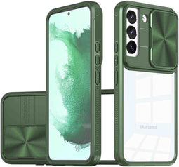 imoshion Hoesje Geschikt voor Samsung Galaxy S22 Hoesje - imoshion Camslider Backcover - Donkergroen