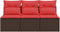 vidaXL - Tuinbank - met - kussens - 3-zits - poly - rattan - bruin