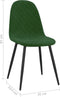 vidaXL - Eetkamerstoelen - 2 - st - fluweel - donkergroen