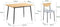 SoBuy OGT52-N - Eettafelset 5-delig - Compacte Keukentafel met 4 Stoelen - Natuur (5-delig)