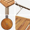 vidaXL - Ligbed - met - Wielen - 207x58x35 - cm - Massief - Acaciahout - & - RVS