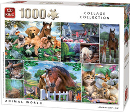 King - Legpuzzel Animal World - 1000 stukjes - Multicolor