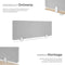 tectake® Bureauscherm Noisy - Scheidingswand met geluidsabsorberende PET-kern - 130 x 40 cm