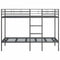 vidaXL - Stapelbed - zonder - matras - 100x190 - cm - staal - zwart