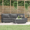 vidaXL - 4-delige - Loungeset - met - kussens - poly - rattan - grijs