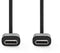 Nedis CCGL60700BK10 - USB-C 2.0-kabel - 100cm - 60W - Zwart