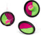 Atosa Vangbalspel met klittenband - roze/groen - dia 15 cm - strand spelletjes speelgoed - Vakantie/camping