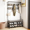 Coast Kapstok - 4-in-1 Garderoberek met 11 Haken en Schoenenrek - Grijs - 102 x 40 x 184 cm