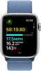 Apple Watch SE (2023) - Smartwatch - GPS - 44mm - Geweven sportbandje Zilver Blauw