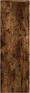 vidaXL - Plantenstandaard - 33x33x100 - cm - bewerkt - hout - gerookt - eikenkleurig
