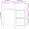 vidaXL - Nachtkastje - 30x60x60 - cm - bewerkt - hout - grijs - sonoma - eikenkleurig