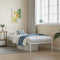 vidaXL - Bedframe - met - hoofdbord - metaal - wit - 90x200 - cm