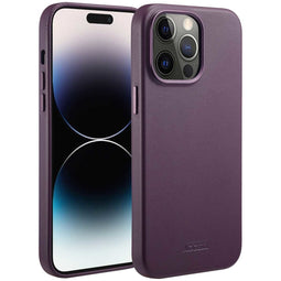 Accezz MagSafe Leather Backcover - iPhone 14 Pro Max - Echt leer - Paars